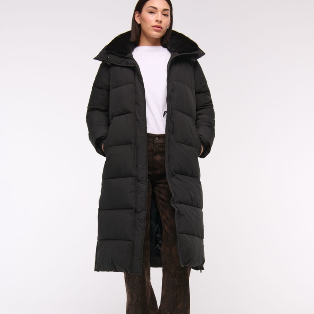 Long Black Puffer Coat